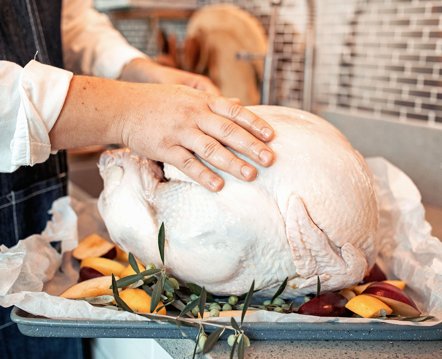Prepping turkey